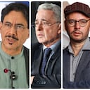Heráclito Landinez, Iván Cepeda, Álvaro Uribe, Gabriel Becerra y María del Mar Pizarro.