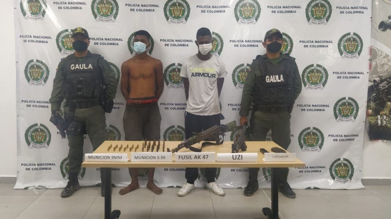 Hombres capturados transportando armas de fuego en Buenaventura