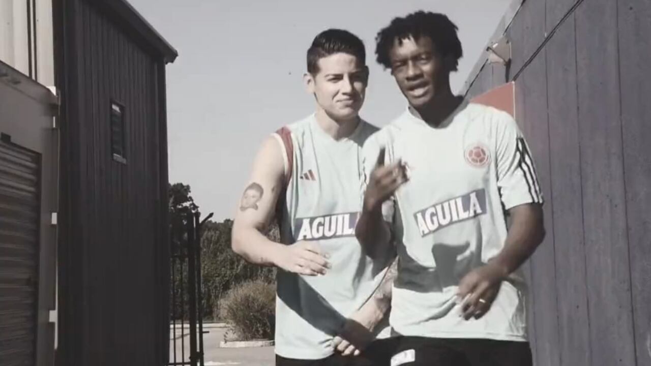 Juan Guillermo Cuadrado y James Rodríguez en Selección Colombia.