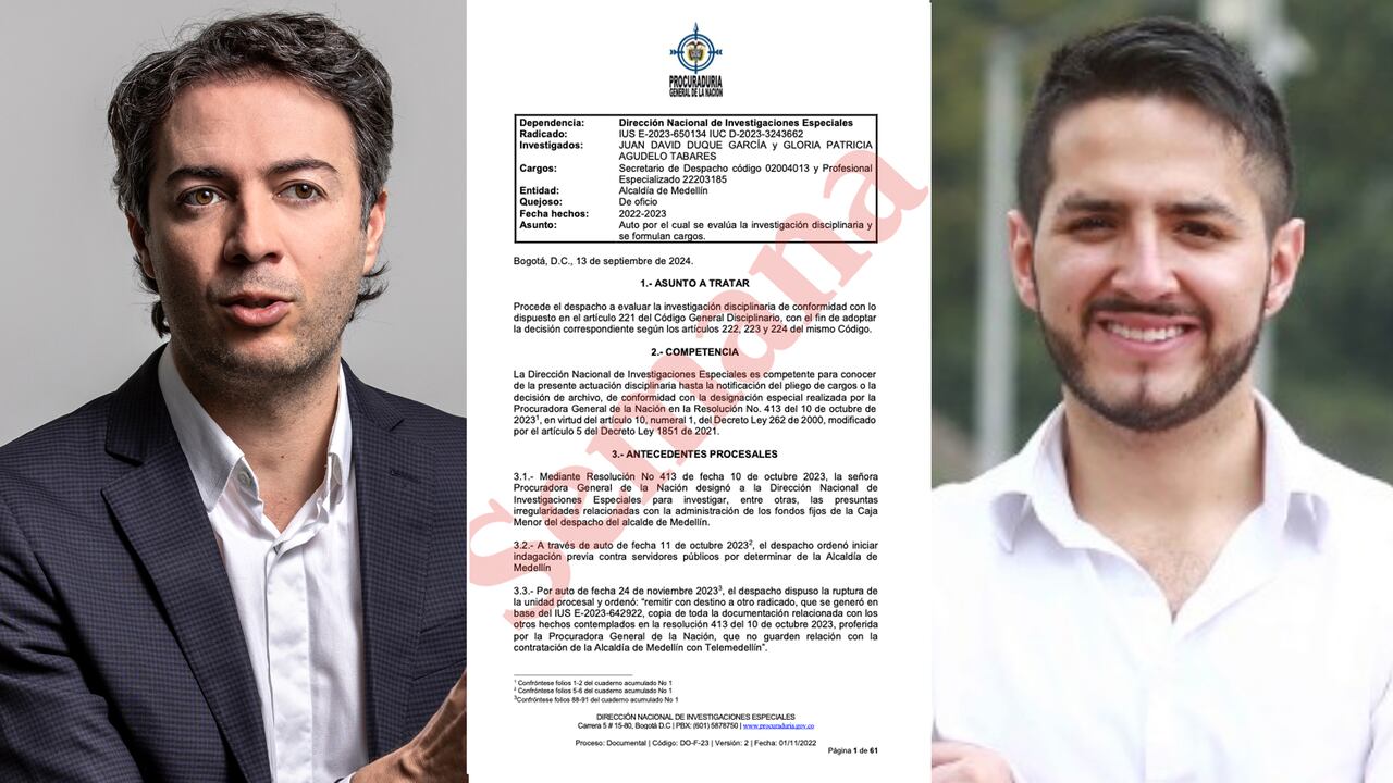 Daniel Quintero, documento Procuraduría, Juan David Duque