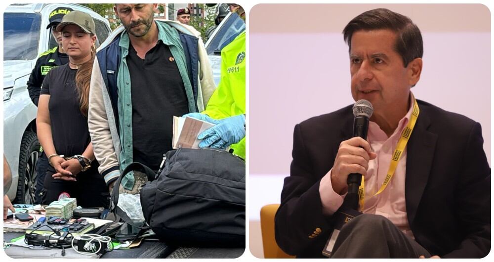 Las disidencias de Calarcá y el dinero al momento de la incautación y el ministro del Interior, Juan Fernando Cristo.