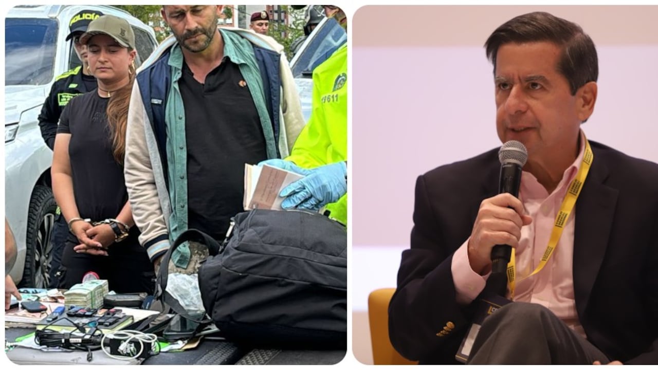 Las disidencias de Calarcá y el dinero al momento de la incautación y el ministro del Interior, Juan Fernando Cristo.