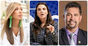 Katherine Miranda, Karen Abudinen y León Fredy Muñoz.