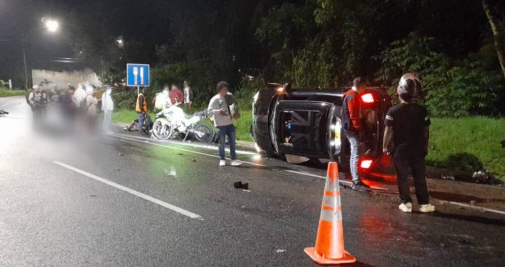 Fuerte accidente de tránsito en el municipio de Envigado, Antioquia.