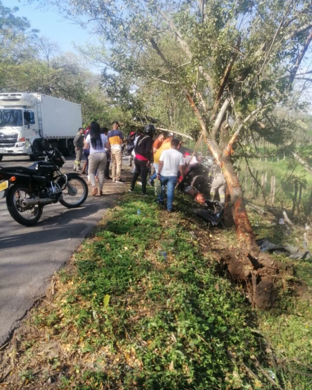 El vehículo se salió de la vía