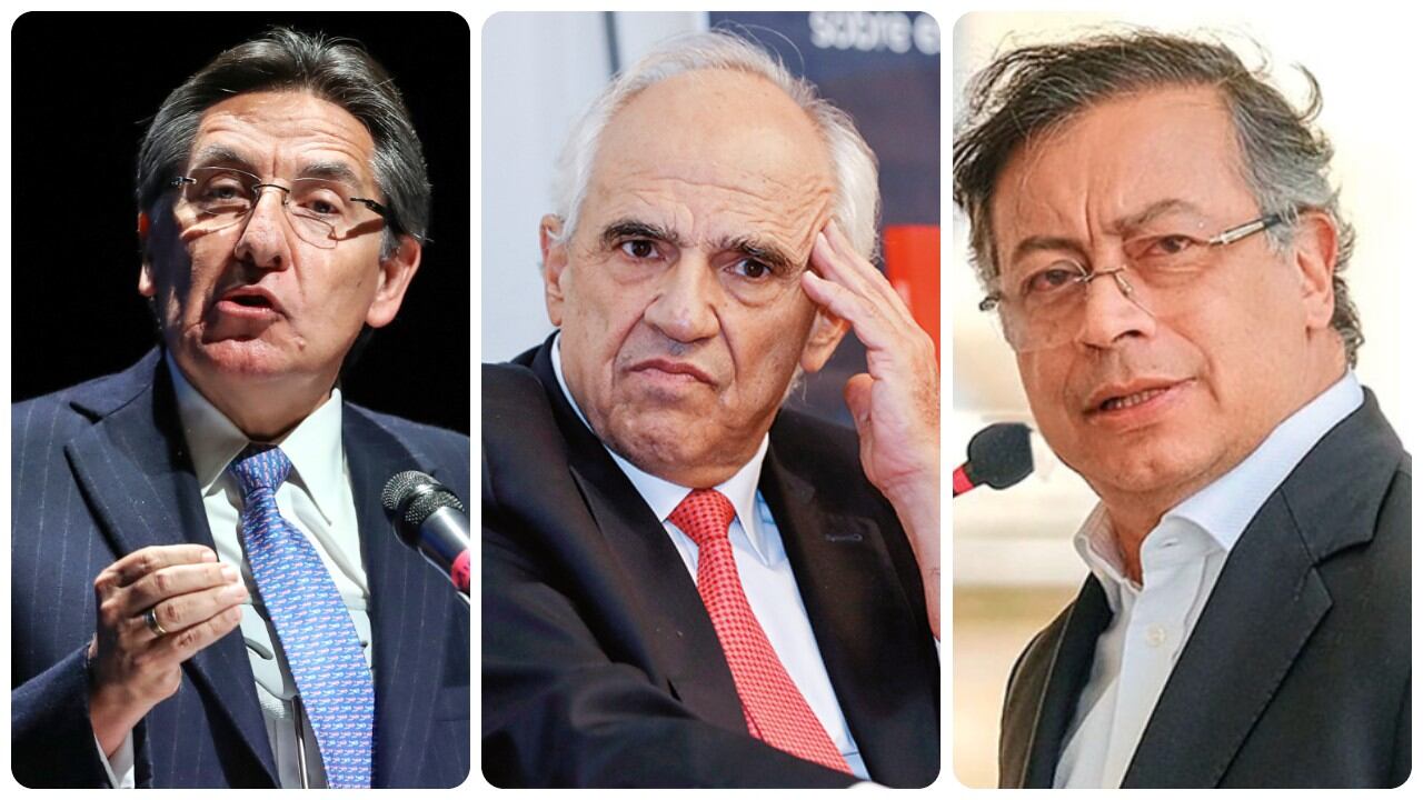 Néstor Humberto Martínez, Ernesto Samper y Gustavo Petro.