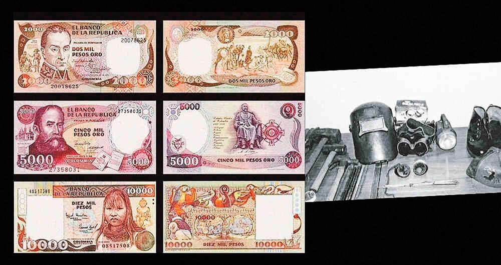    Aunque fueron sacados billetes de diferentes denominaciones, la mayor parte eran de 10.000 pesos. Por esto fue necesario cambiar el diseño que tenía con la imagen de una indígena embera y en la otra cara con aves multicolores de Colombia. 