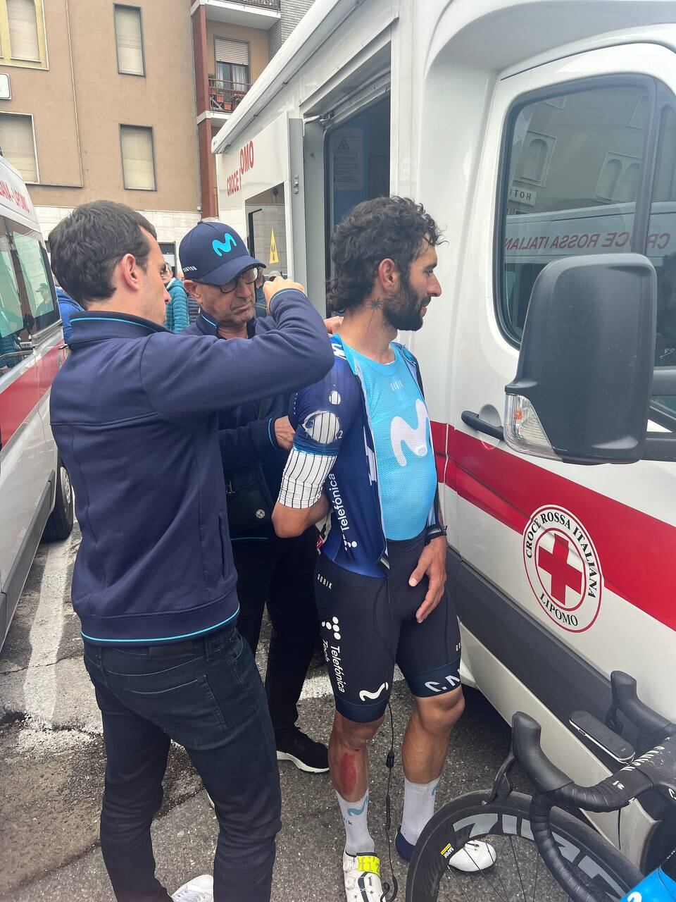 Gaviria sufrió lesiones en su costado derecho