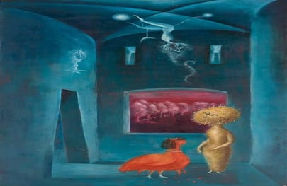 Autor: Leonora Carrington Obra: Step sister's hen (1952). Colección Femsa. 