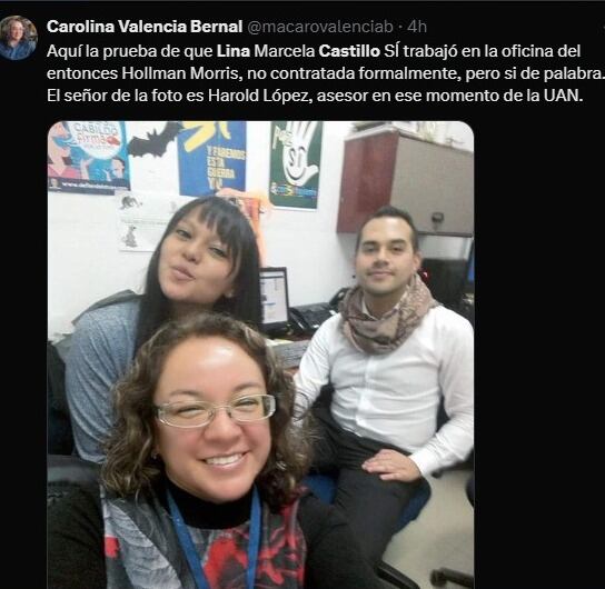 La denuncia contra Hollman Morris.