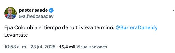 La publicación de Alfredo Saade.