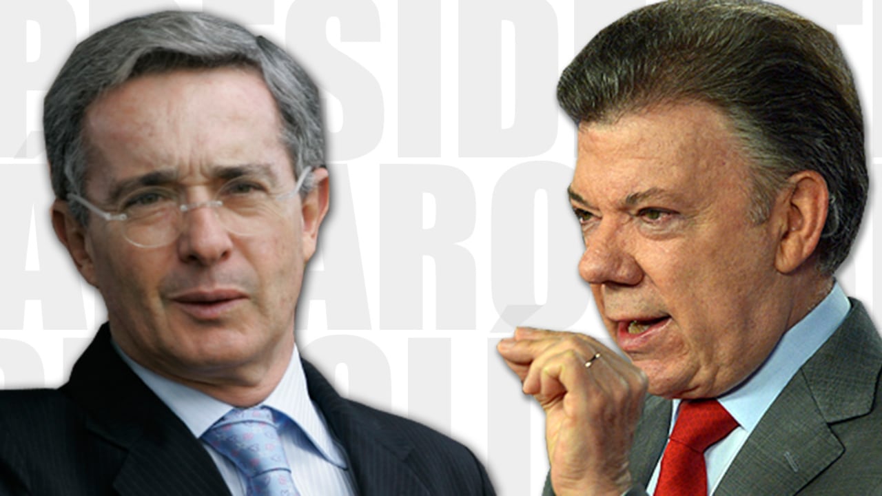 Álvaro Uribe y Juan Manuel Santos