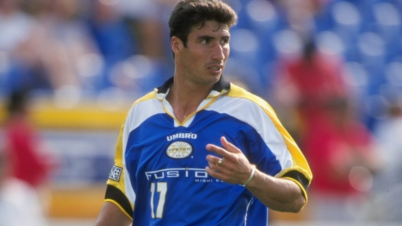 Diego Serna cuando jugaba en Miami Fusion.