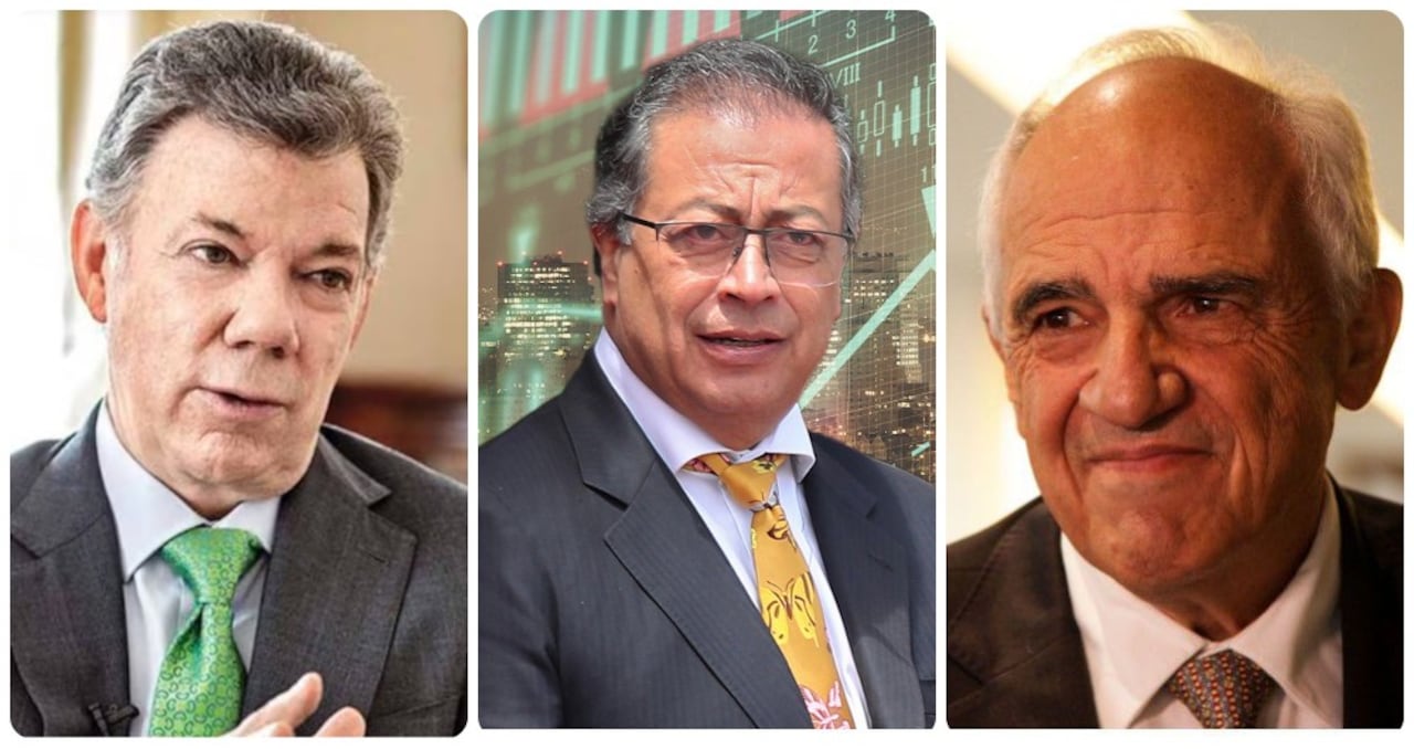 Juan Manuel Santos, Gustavo Petro y Ernesto Samper.