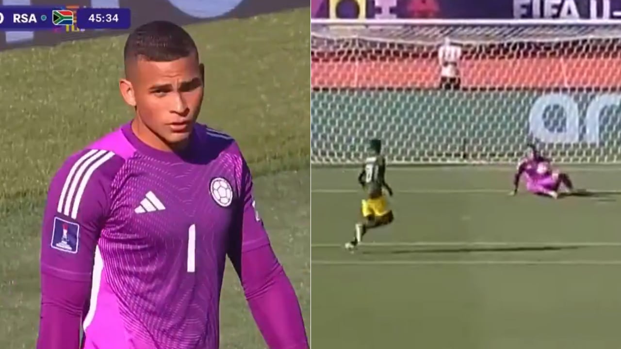 Jordan García falló en el arco de Colombia Sub-20 y Sudáfrica le cobro en medio del Mundial