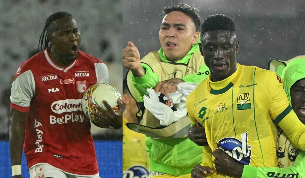 Hugo Rodallega anotó para Santa Fe, pero  Jhon Córdoba cambió la cuenta a favor del Bucaramanga.
