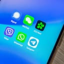 BLAUBEUREN, GERMANY - JANUARY 13: (BILD ZEITUNG OUT) In this photo illustration, a mobile phone screen is seen with the communication apps Whatsapp and the alternative Signal, Viber, WeChat, ICQ and Telegram on January 13, 2021 in Blaubeuren, Germany. (Photo by Harry Langer/DeFodi Images via Getty Images)