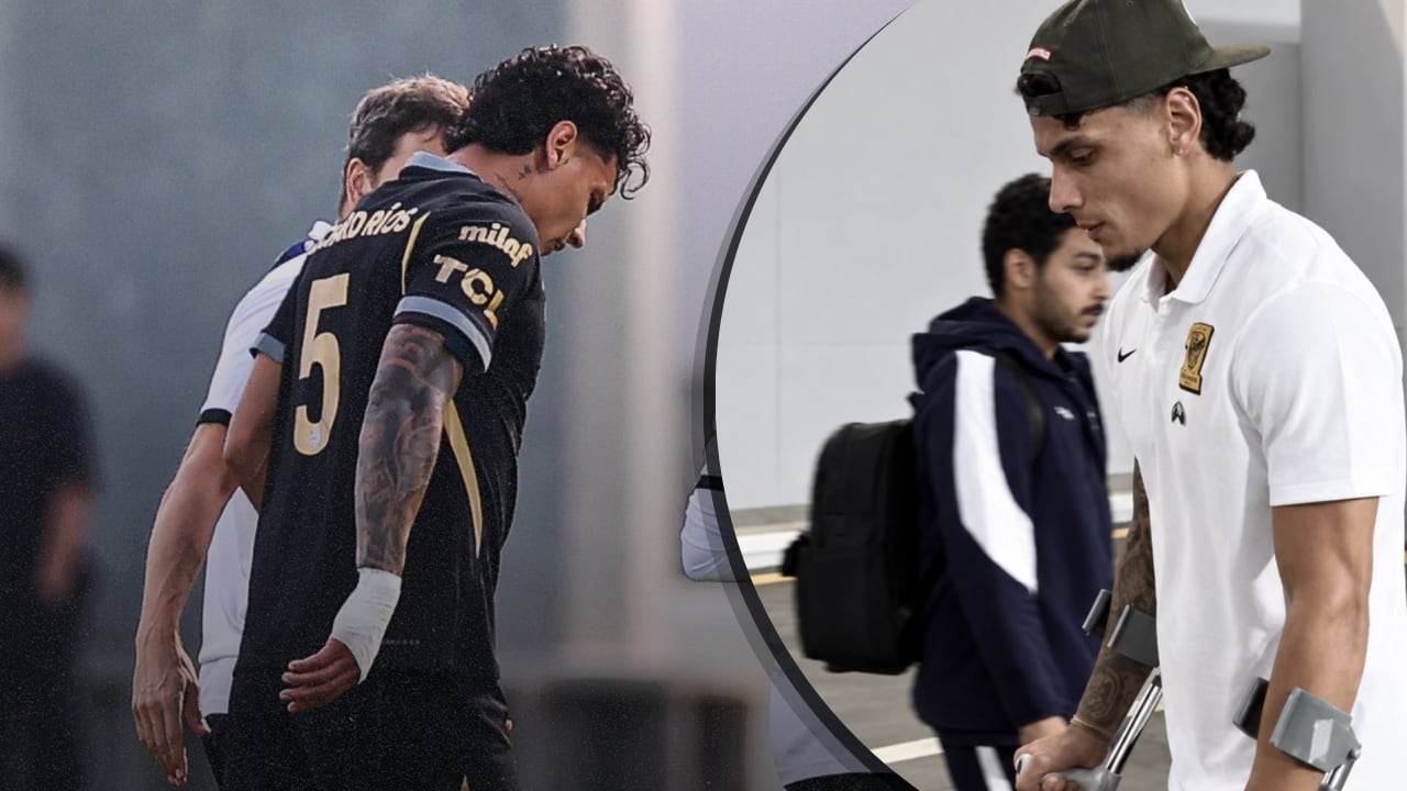Richard Ríos, lesionado con Al-Ittihad en la liga de Arabia Saudí.