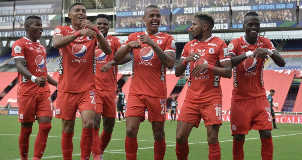 Gol Yesus Cabrea en la victoria del América sobre Pereira. Foto: Prensa Dimayor.