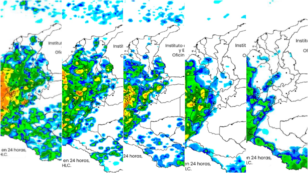 Clima en Colombia entre el 19 de enero y 23 de enero de 2026