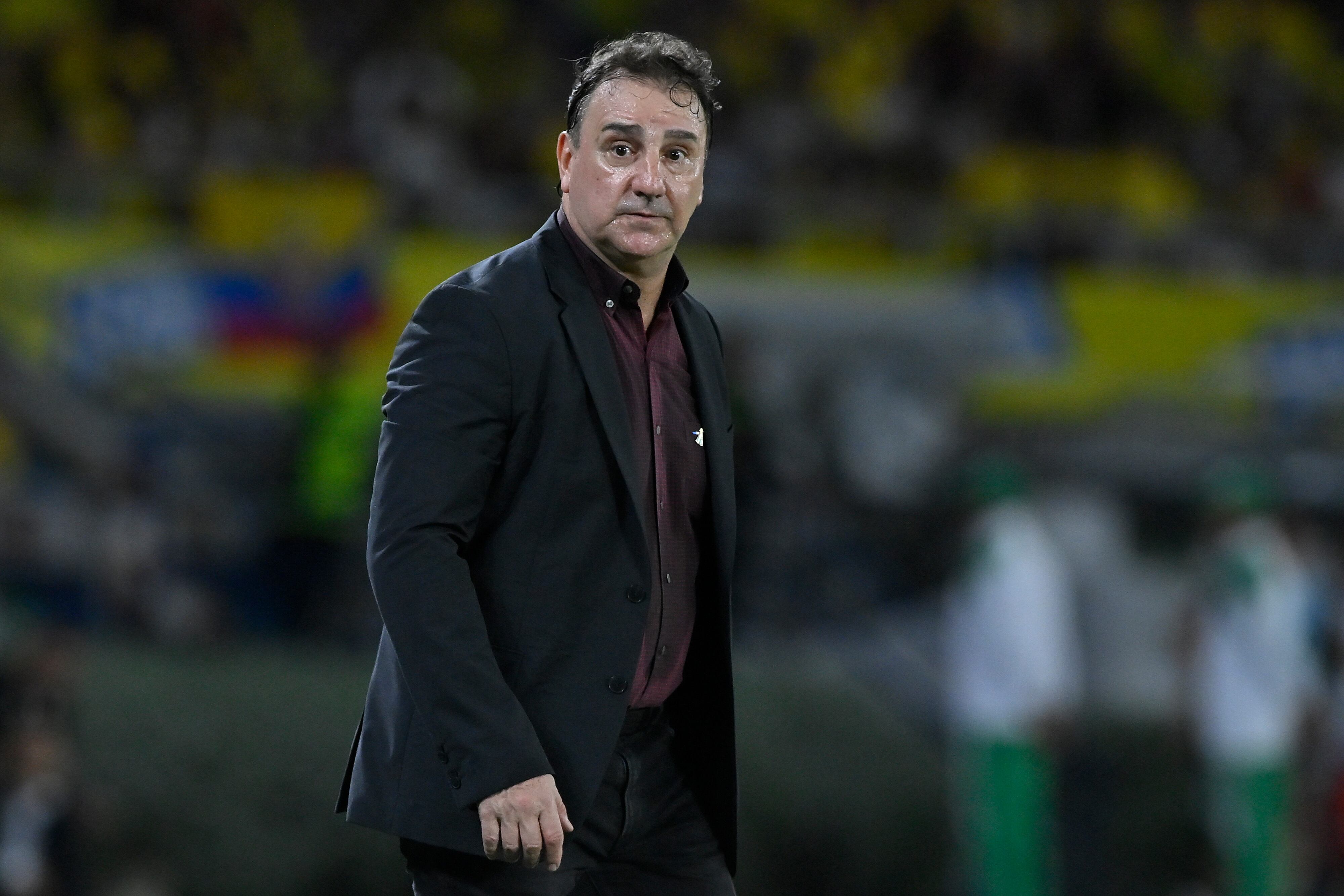 Néstor Lorenzo durante un partido de Colombia contra Bolivia.