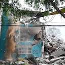 Demolición del Edificio María Mercedes en el barrio Cuarto de Legua.