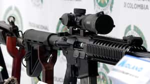 Armas y munición incautada al Clan del Golfo en Antioquia