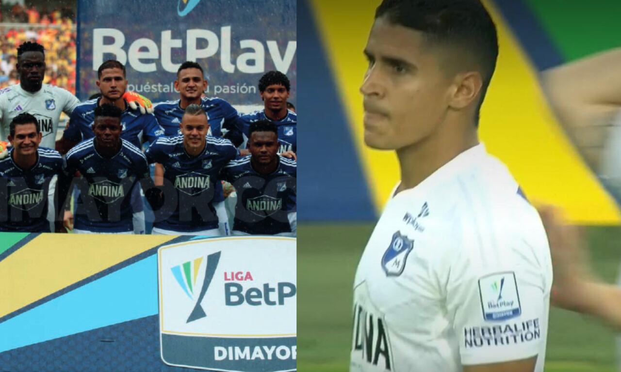 Daniel Cataño, Millonarios. Foto: Dimayor//Captura de pantalla