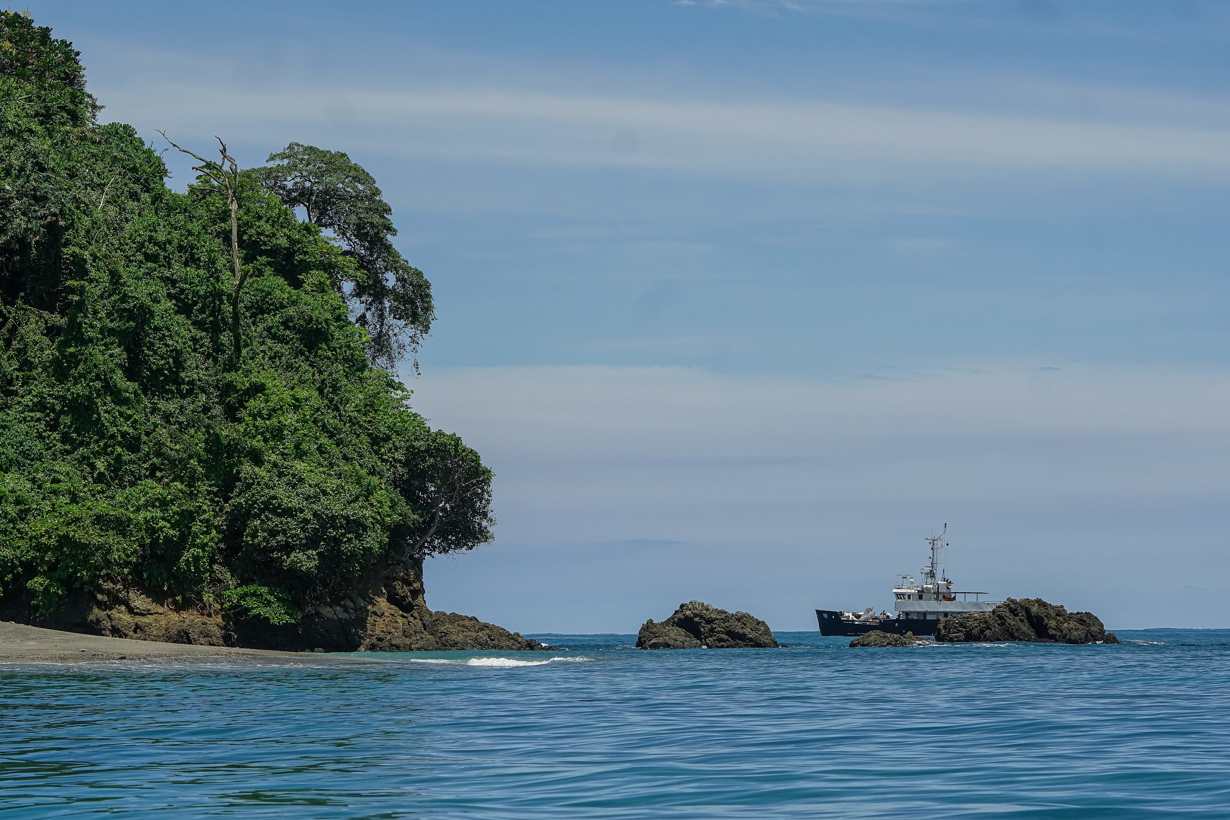 P.N.N. Isla Gorgona forma parte de una de las 59 áreas protegidas del sistema de PNN de Colombia. Está conformado por dos islas (Gorgona y Gorgonilla). Está ubicada a 28 km al oeste de la costa del Pacífico Colombiano. Pertenece al municipio de Guapi departamento del Cauca. Fue descubierta por Bartolomé Ruiz en 1526. Se le da este nombre debido a que la gran cantidad de serpientes en la isla que le recordaban a las Gorgonas de la mitología griega, quienes, en lugar de cabellos, llevaban serpientes. 29 de septiembre de 2024. Foto Jorge Orozco / El País.
