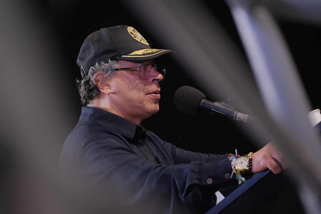 El presidente, Gustavo Petro, el 14 de noviembre de 2025 en Cali (Colombia)