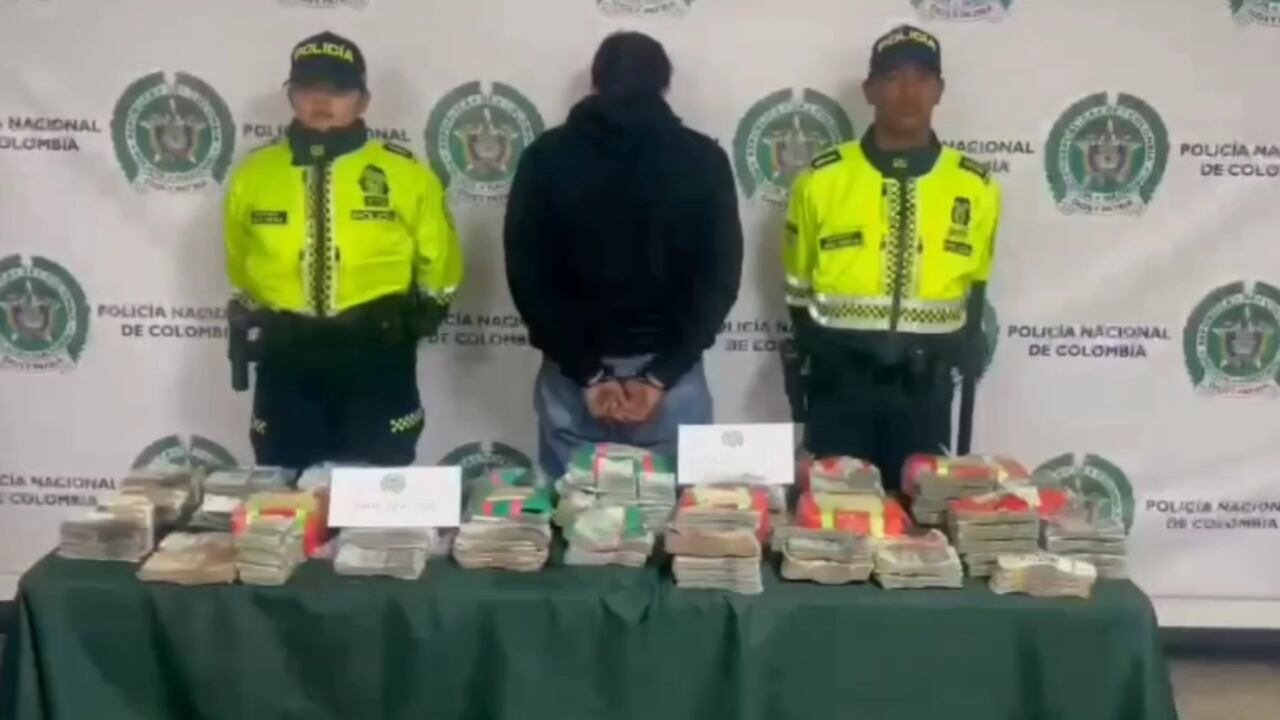 El domiciliario detenido en Bogotá.