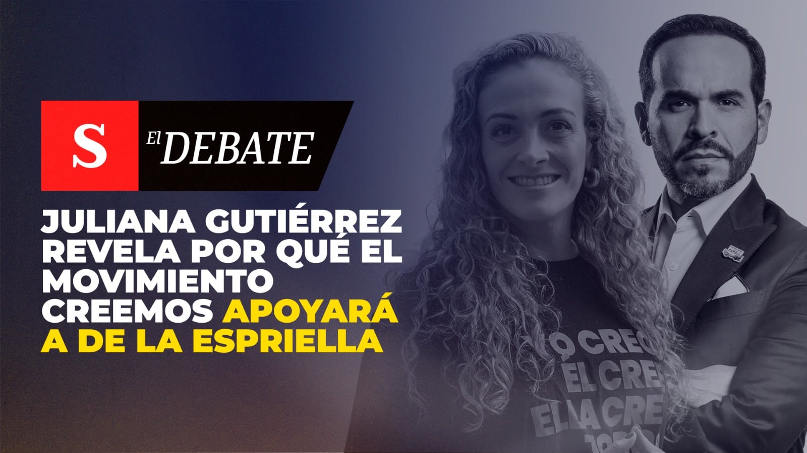 Juliana Gutiérrez revela por qué el Movimiento Creemos apoyará a De La Espriella