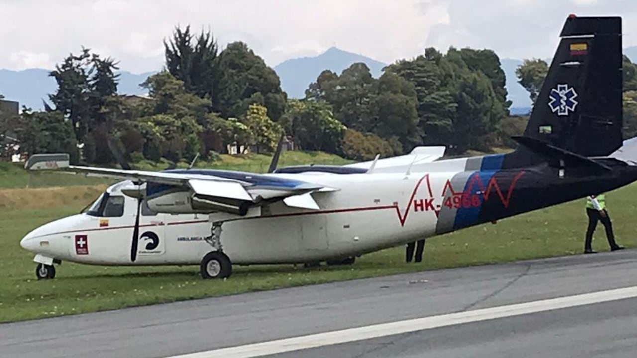 La aeronave tipo Aerocommander (AC90) de matrícula HK 4966 que había salido hoy de Bogotá.