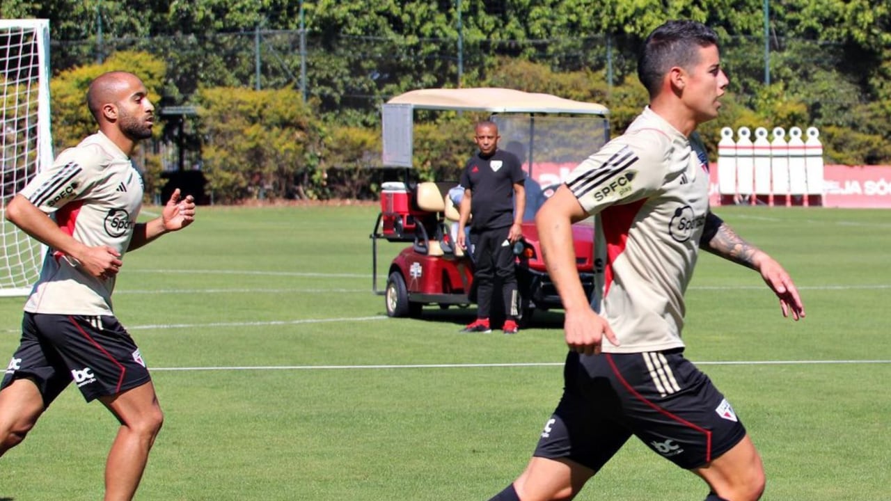 James Rodríguez y Lucas Moura ya se juntaron en Sao Paulo