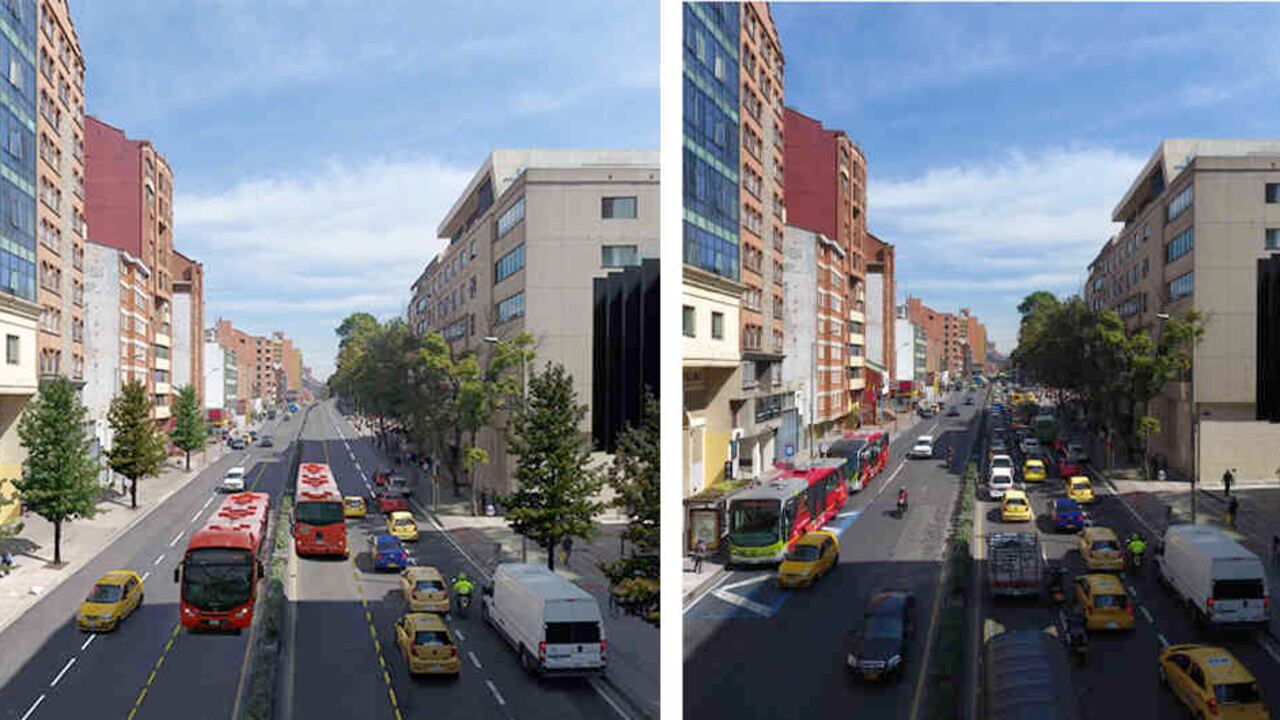 La troncal de TransMilenio por la Séptima tendrá un costo aproximado de 2,4 billones de pesos.