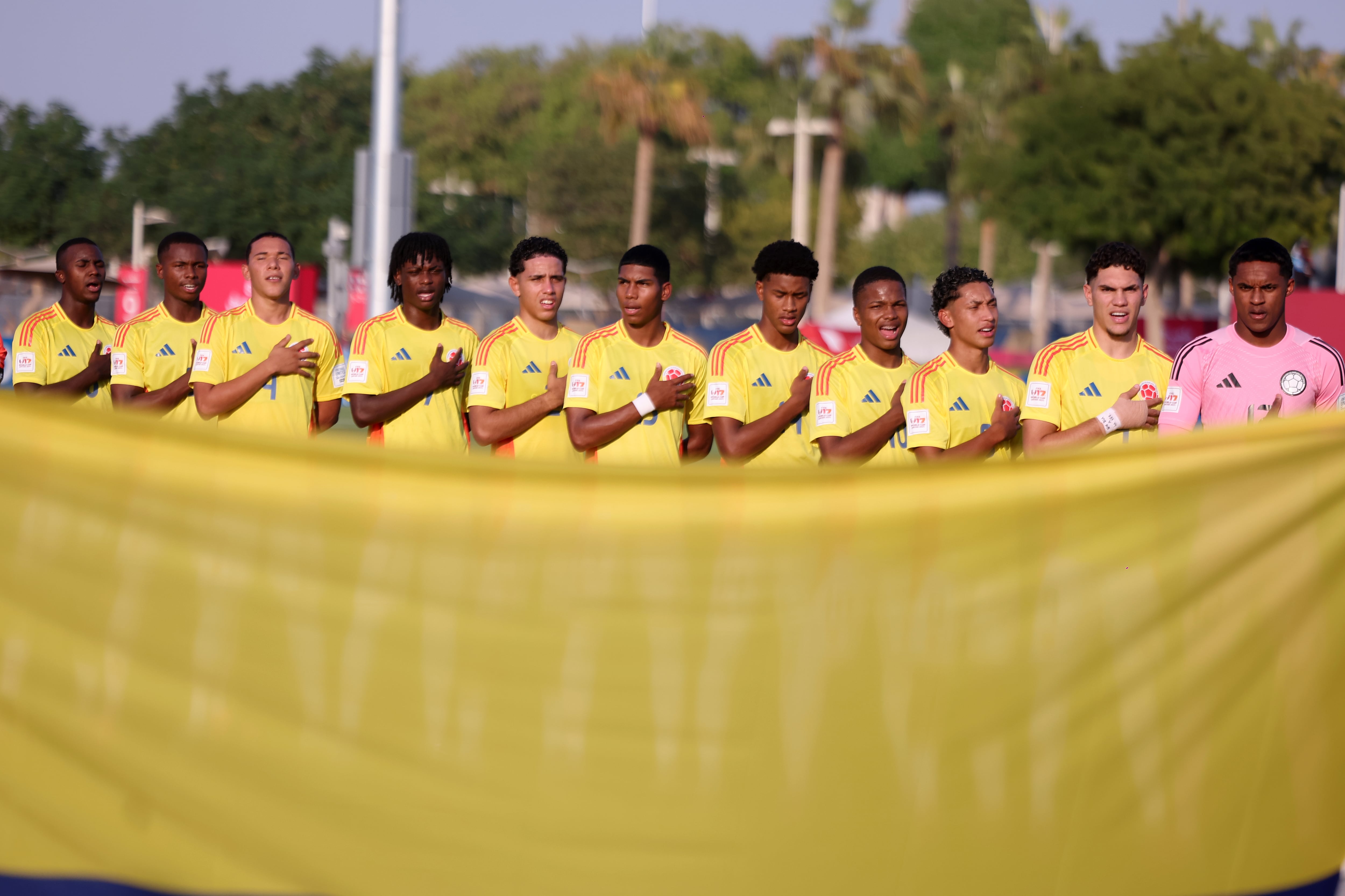 Plantel de la Selección Colombia Sub-17 en el Mundial de Qatar 2025