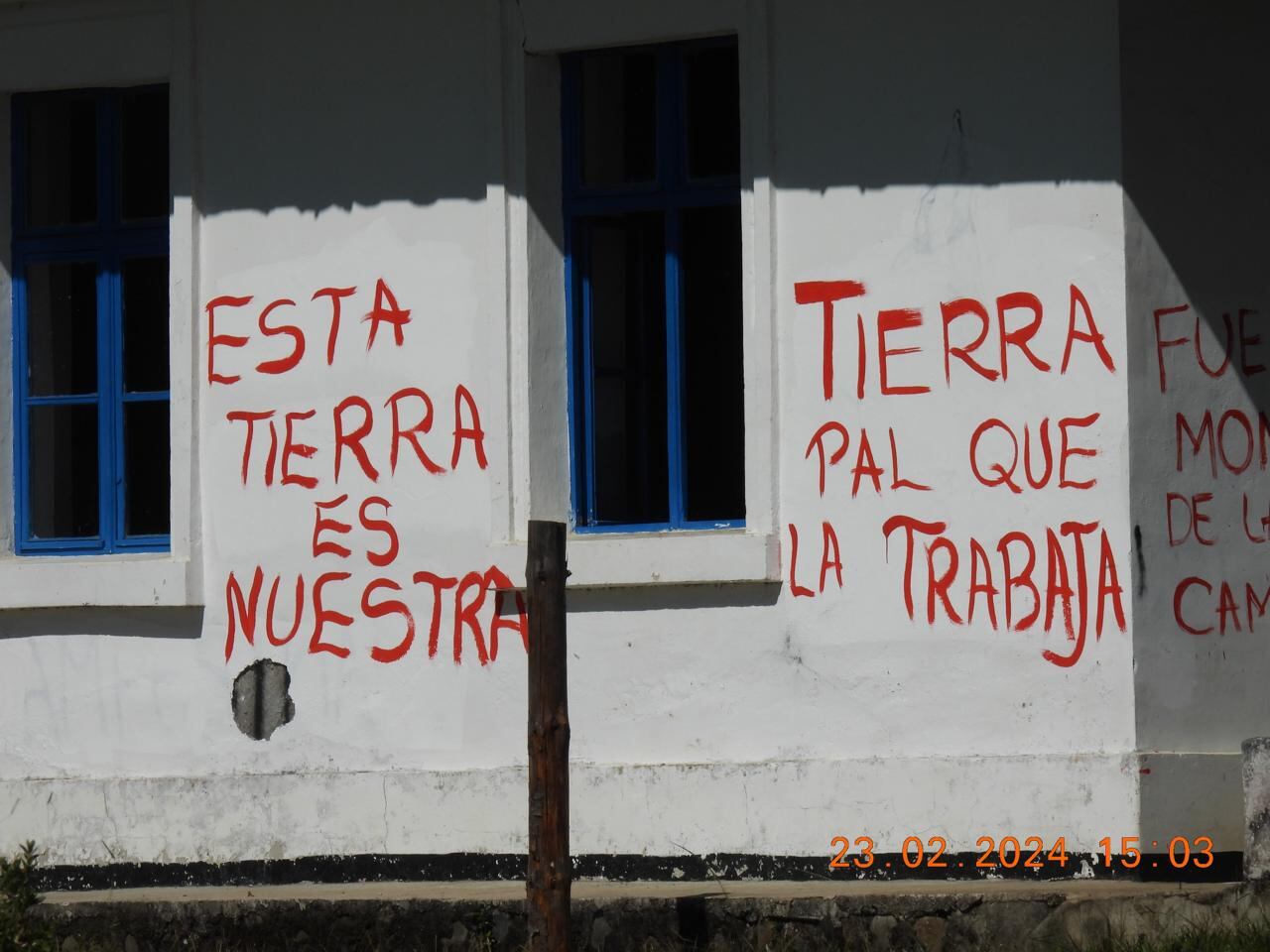 Invasión de predios en Cajibío, Cauca
