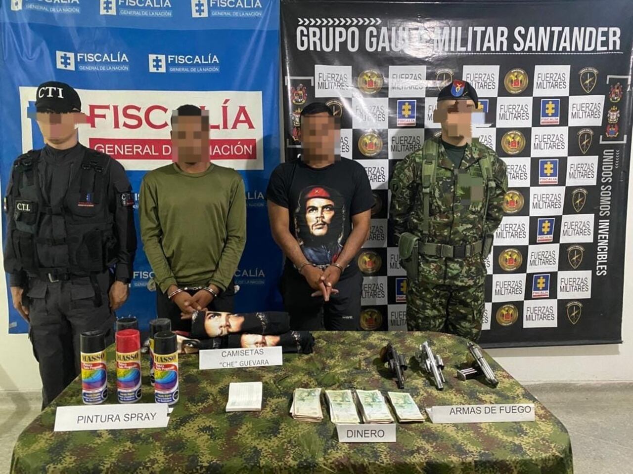 Dos hombres que extorsionaban a nombre del ELN fueron capturados en flagrancia, en zona rural de Cimitarra, Santander.