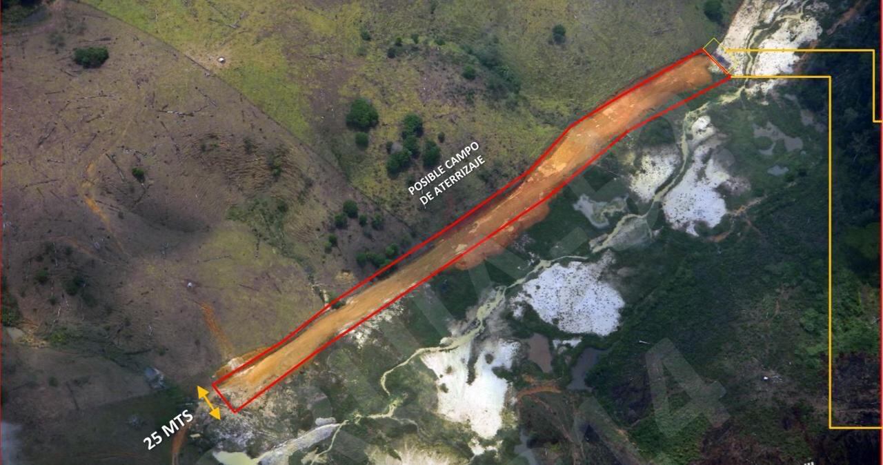 Pista de aterrizaje que estaría al servicio de las disidencias de las Farc en Antioquia.