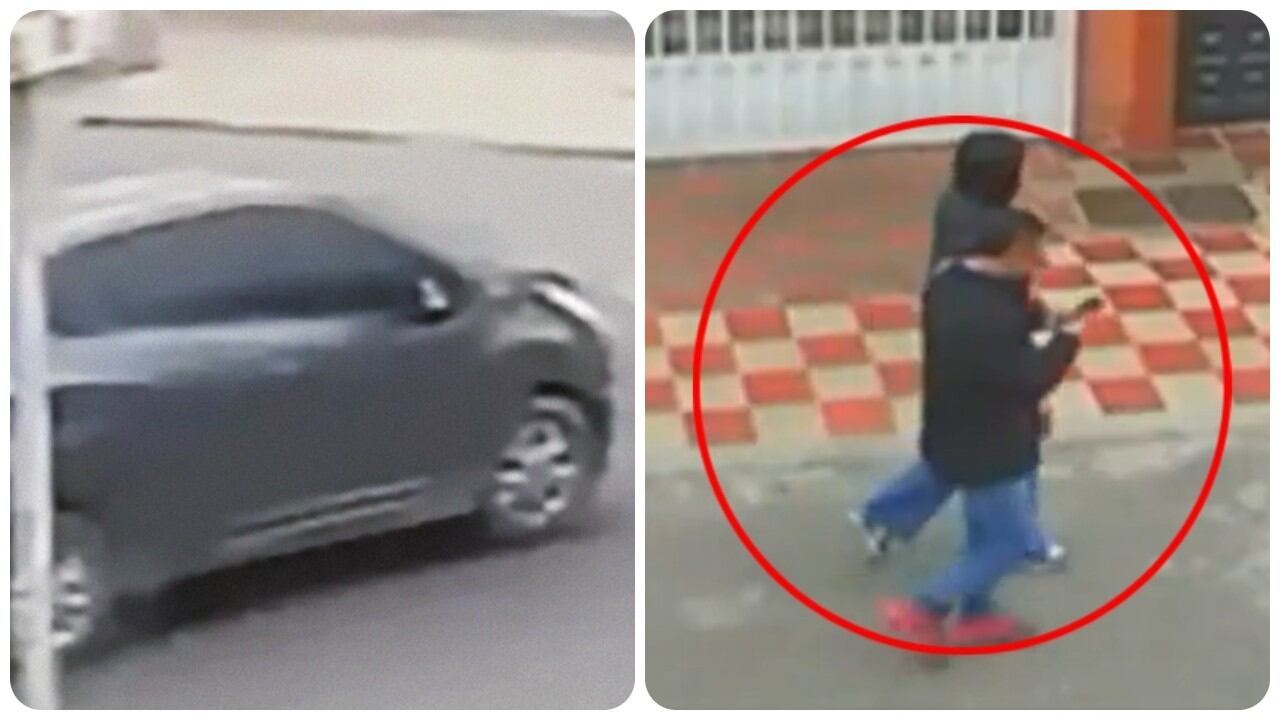 De este Chevrolet Spark gris se bajaron el menor que perpetró el atentado y sus dos cómplices: alias el Costeño y una mujer que le entregó el arma.