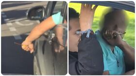 Un conductor fue grabado en Bogotá mientras amenazaba con un destornillador a una familia que se movilizaba por una vía de la capital.