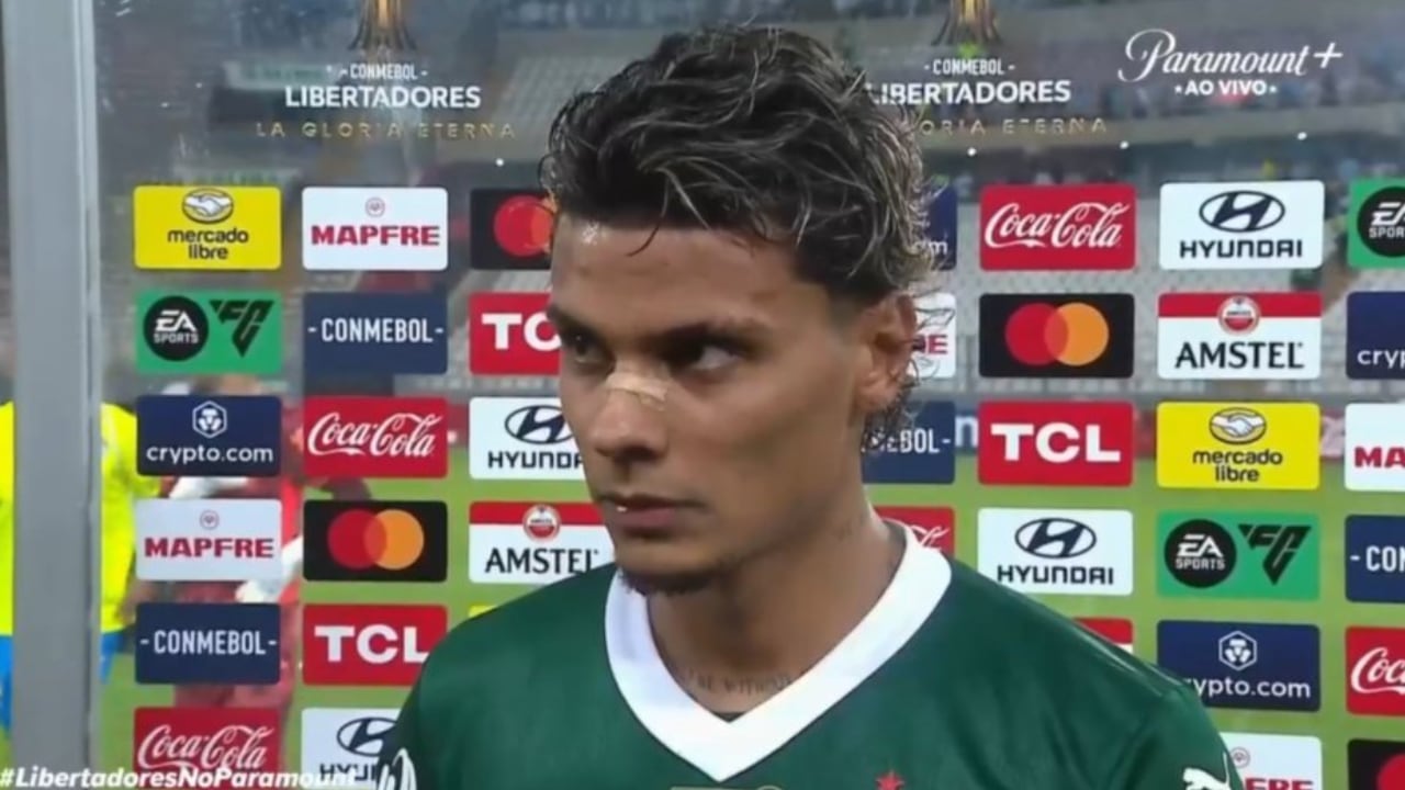 Richard Ríos, volante de Palmeiras, en entrevista post-partido