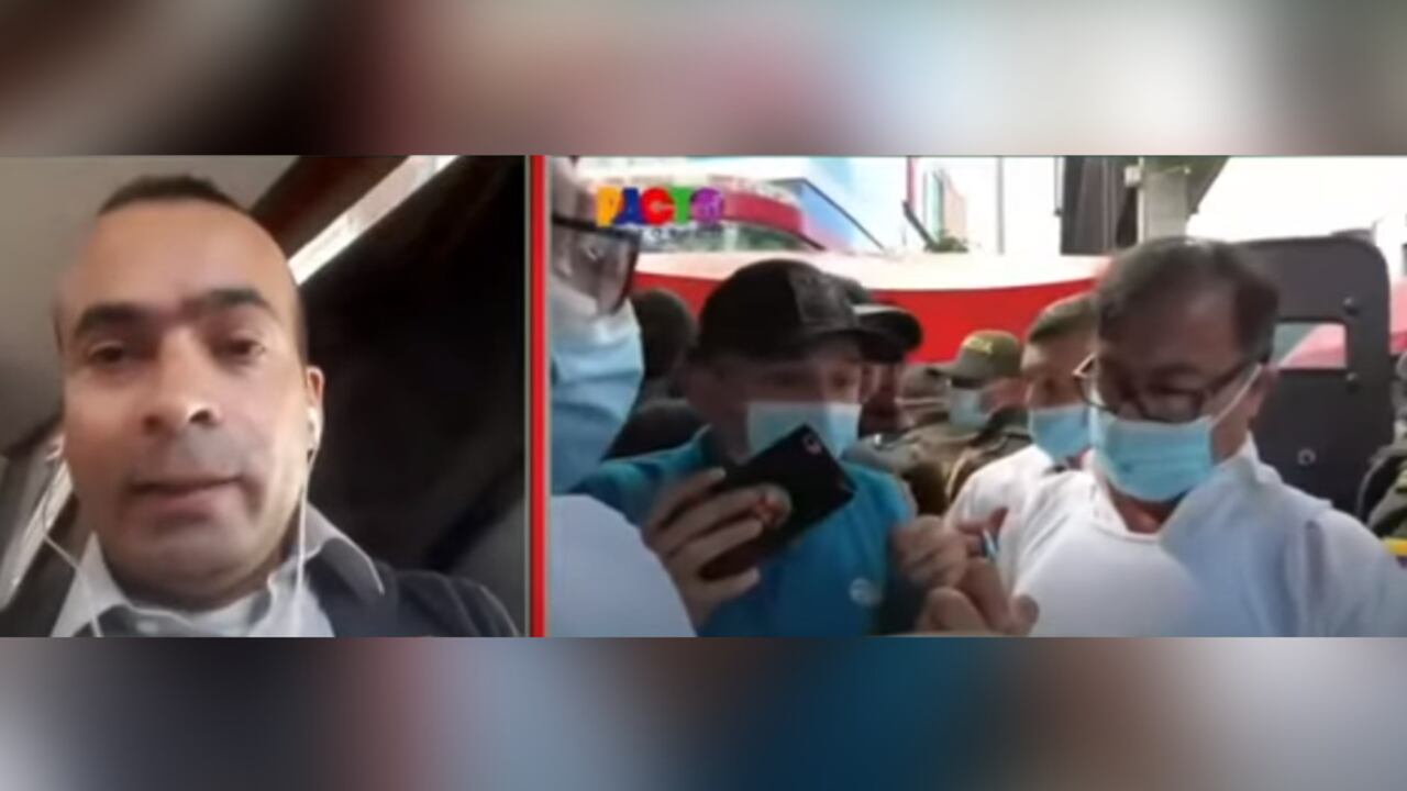 Luis Emilio Arboleda y el senador Gustavo Petro