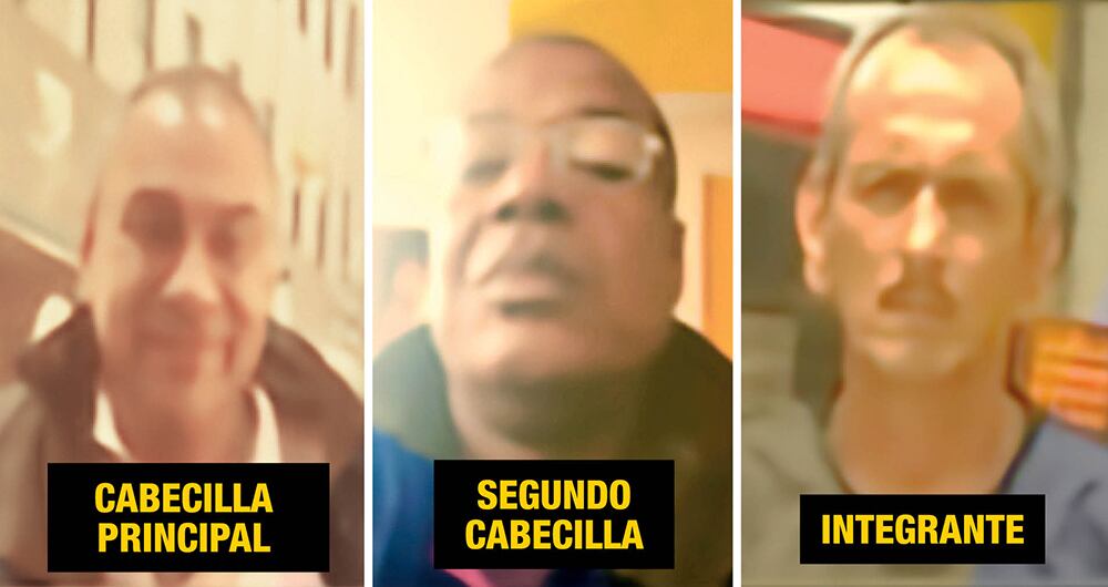 (De izq. a der.) Alias Chucho, alias Rentería y alias Pitirri fueron enviados a prisión por decisión de un juez de la república tras conocer las pruebas. 