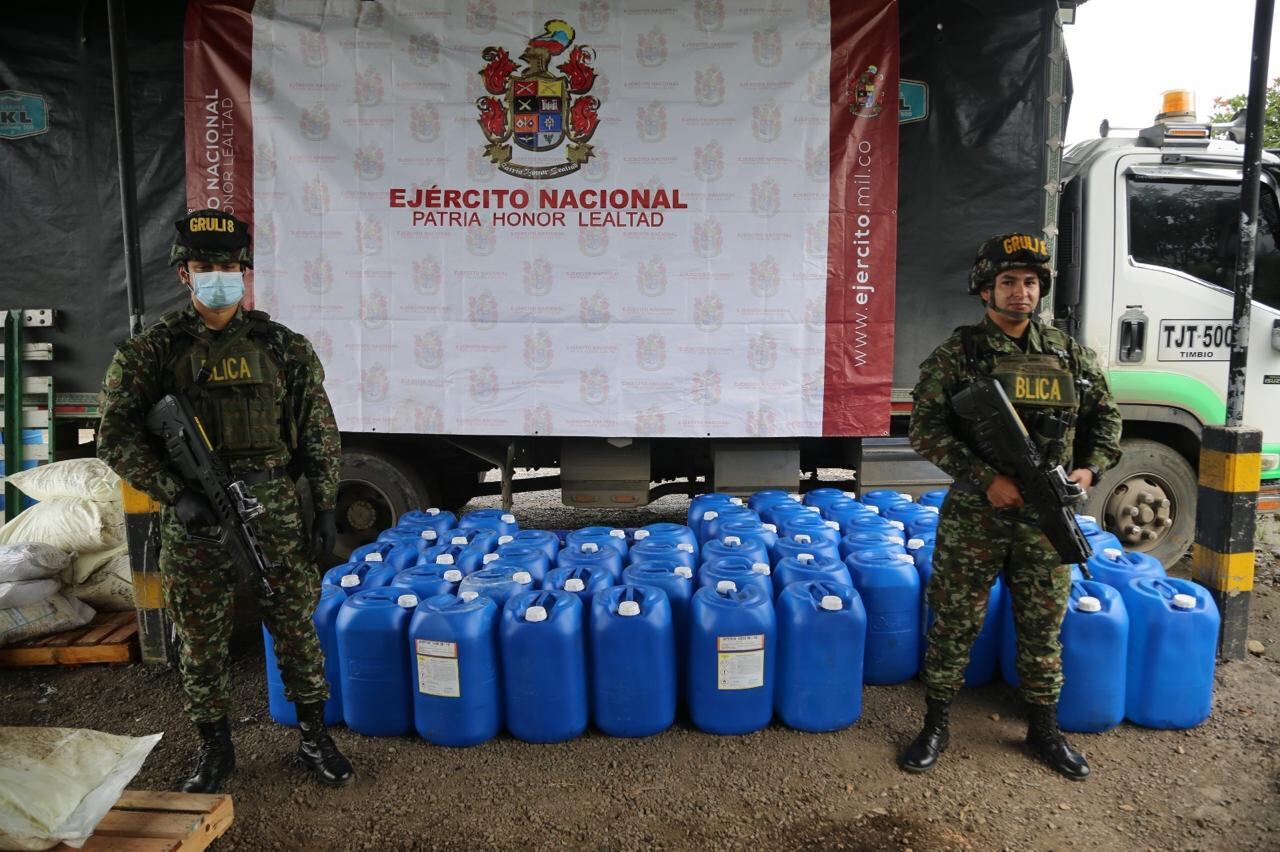 Los insumos para la elaboración de explosivos eran de llamado Bloque Occidental Jacobo Arenas de las disidencias