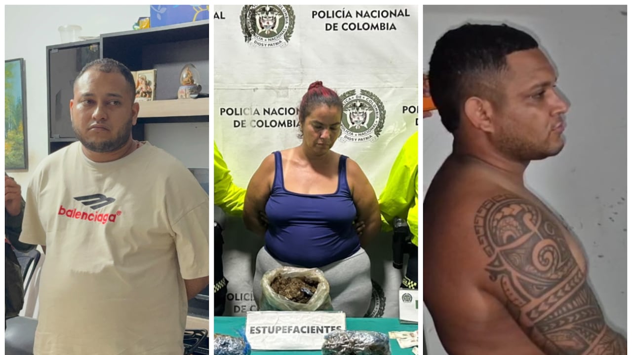 Imágenes de tres de los capturados.