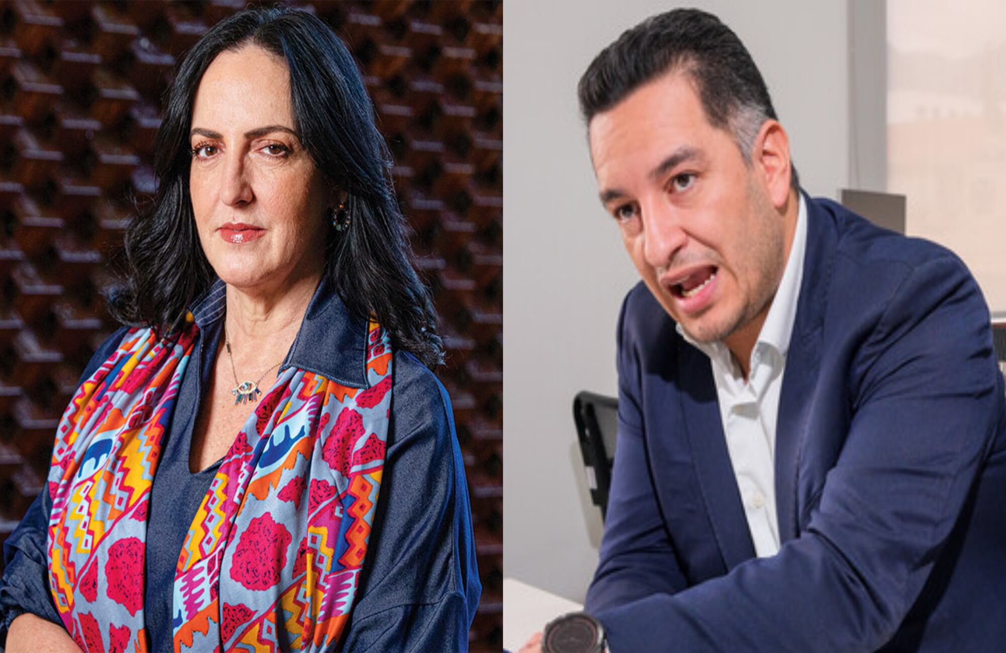 María Fernanda Cabal y Andrés Idárraga, ministro de Justicia.