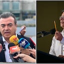 Presidente Gustavo Petro y el director de la Unidad de Gestión de Riesgo Olmedo López