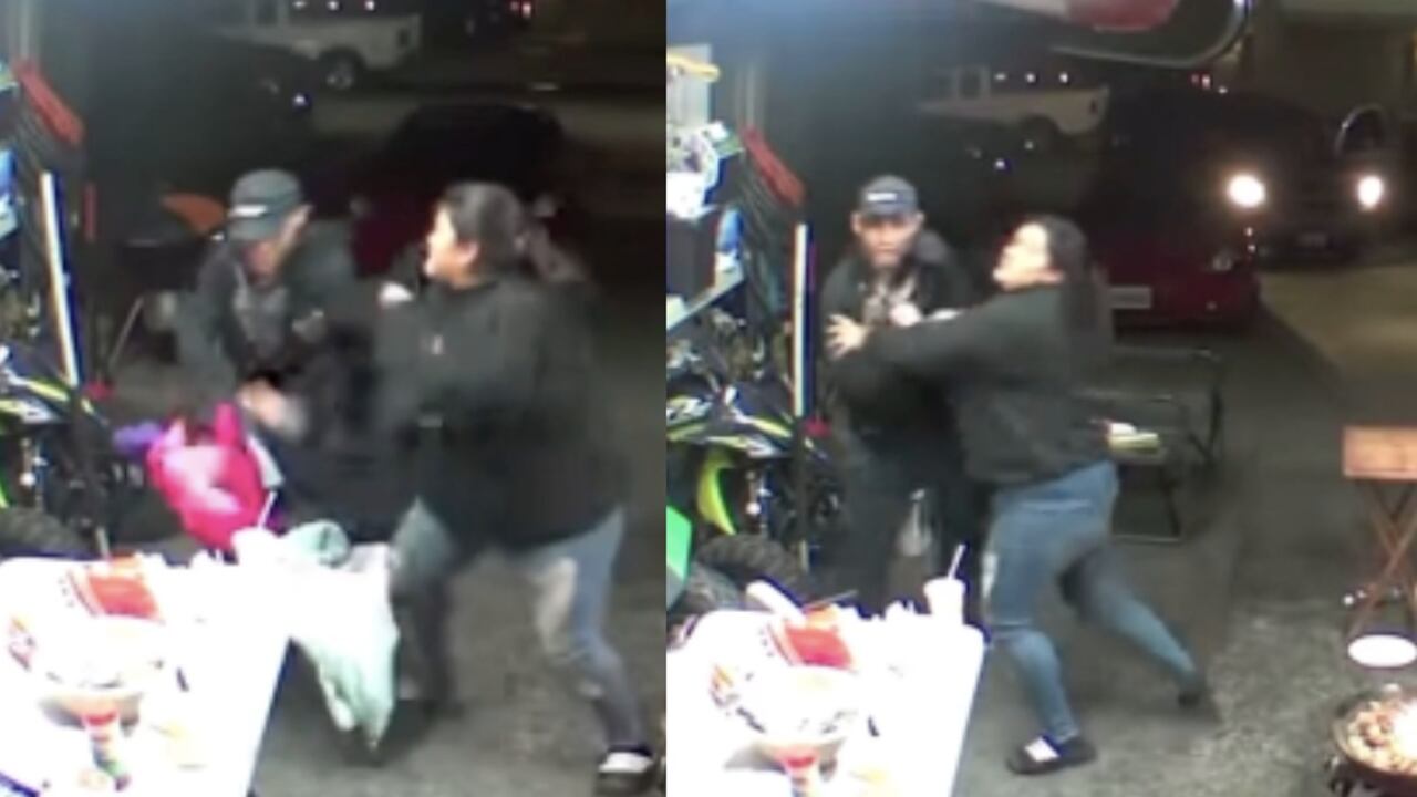 Momento del intento de secuestro