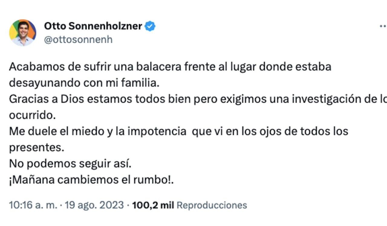 Este fue el mensaje que escribió el candidato en su Twitter oficial